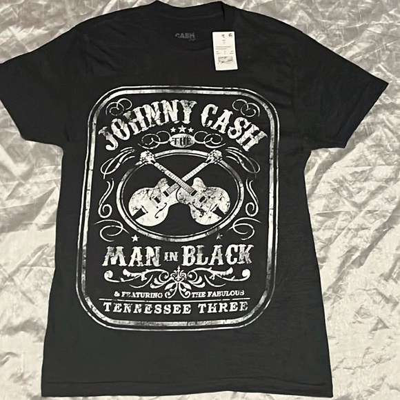 Johnny Cash Other - Johnny Cash Charcoal Heather Grey Short Sleeve Tee Shirt NWT 17-19 PTP